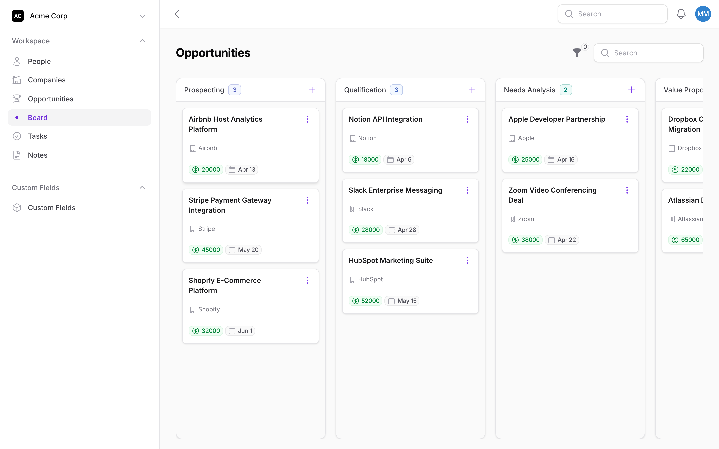 Relaticle CRM — Pipeline